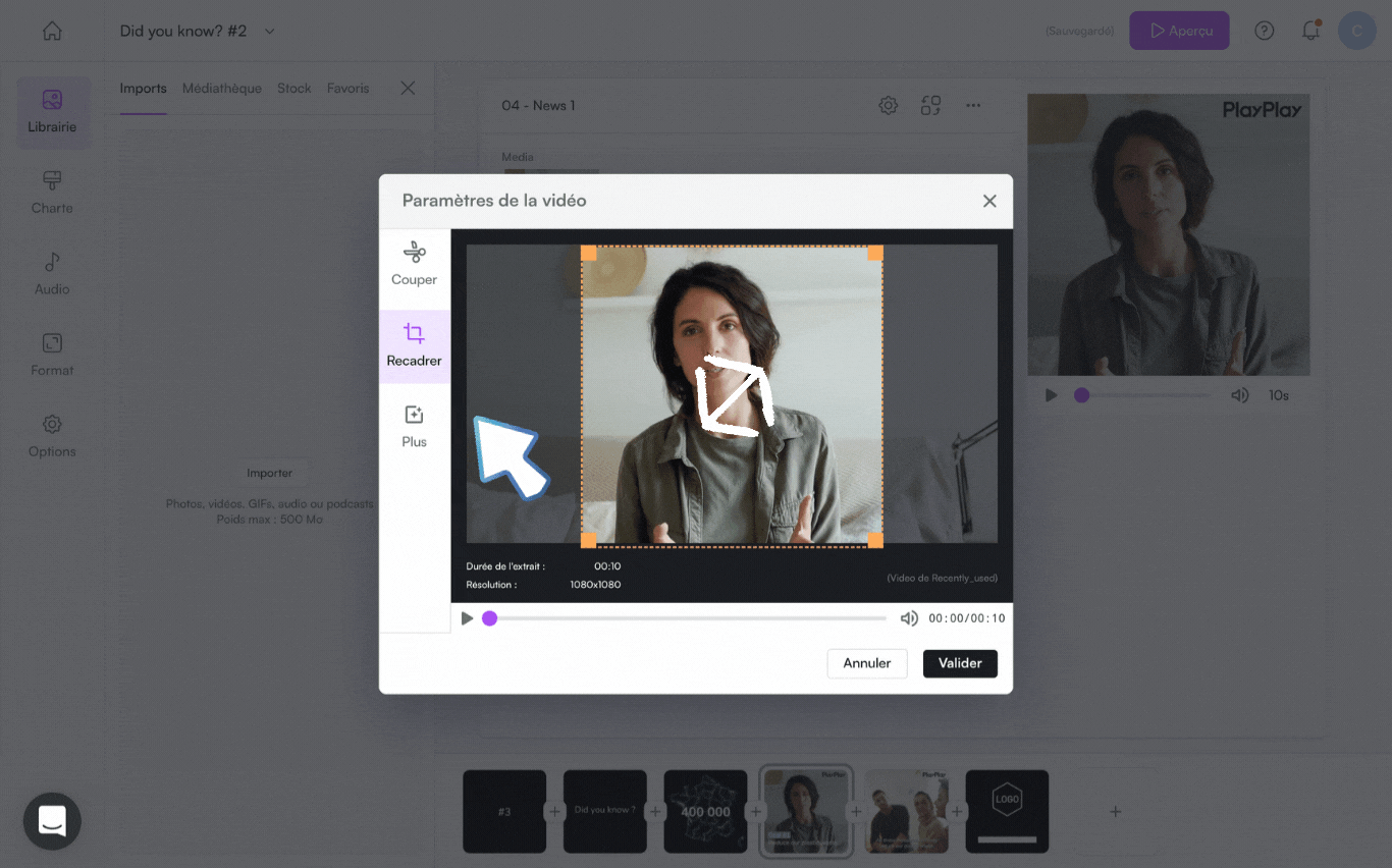 Comment recadrer une image ou une vidéo ? PlayPlay