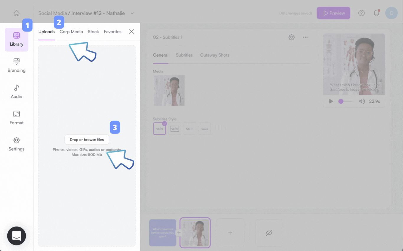 How do I upload my own media? PlayPlay