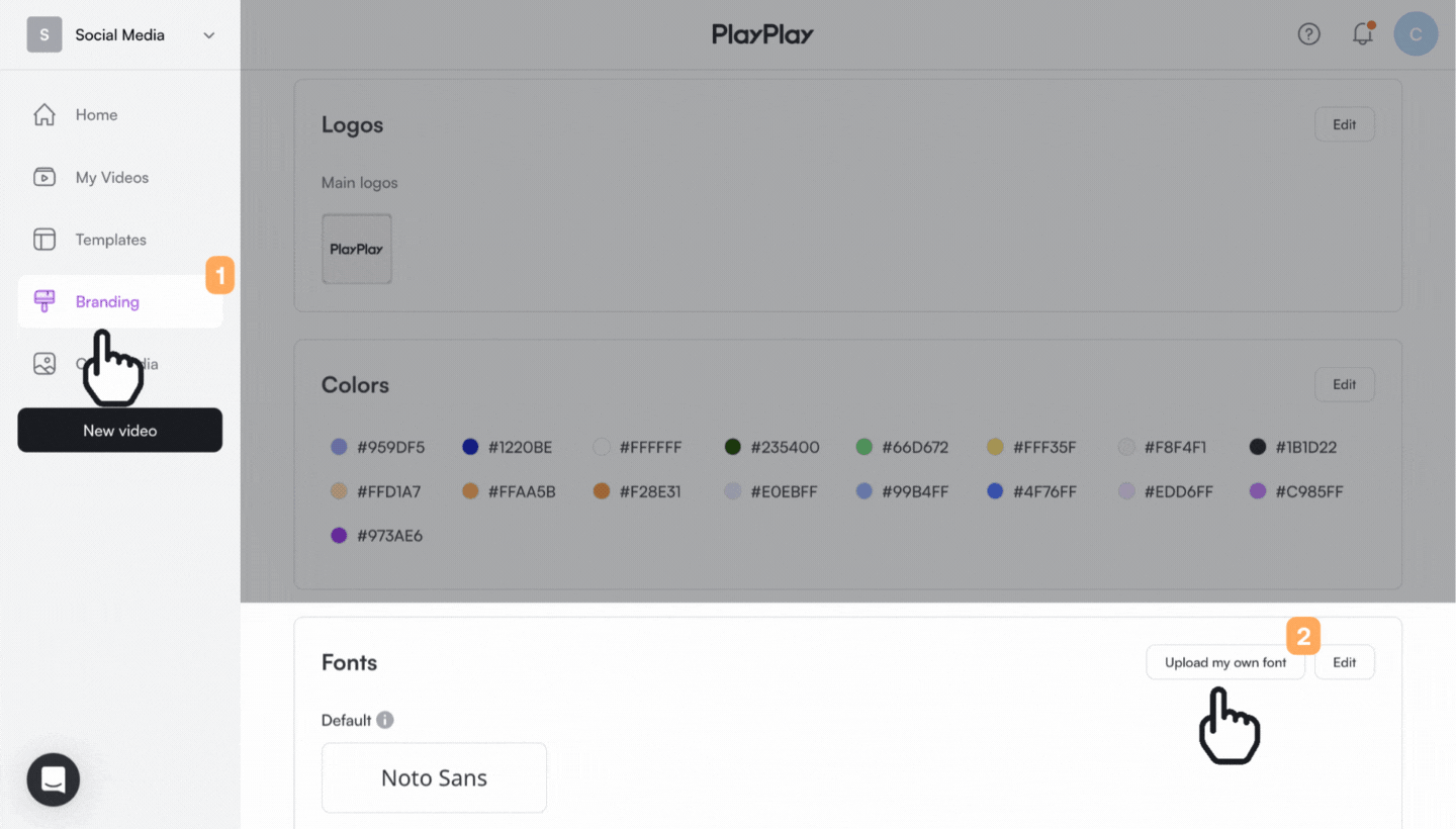 How do I add fonts to my branding? PlayPlay