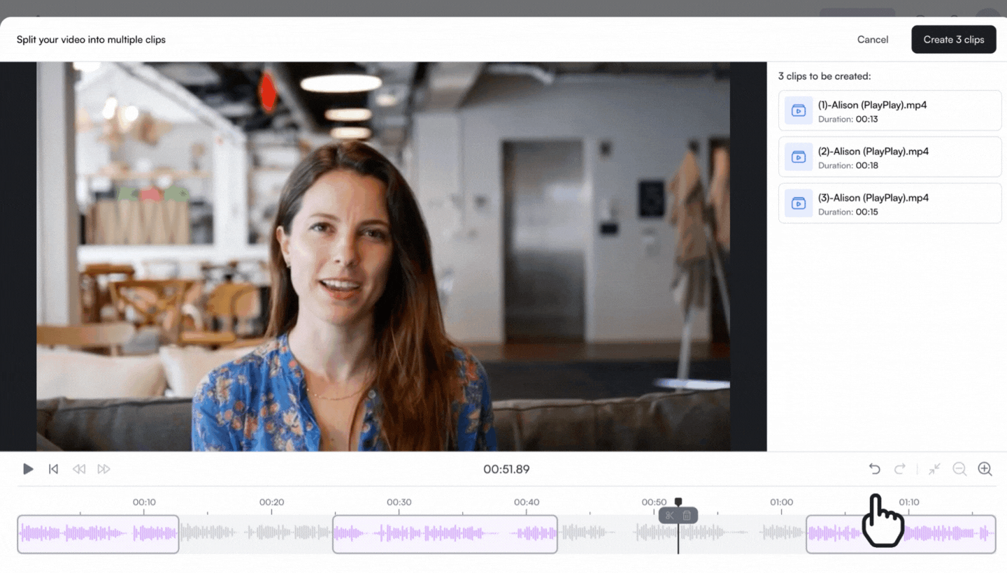 How do I split my video media? PlayPlay