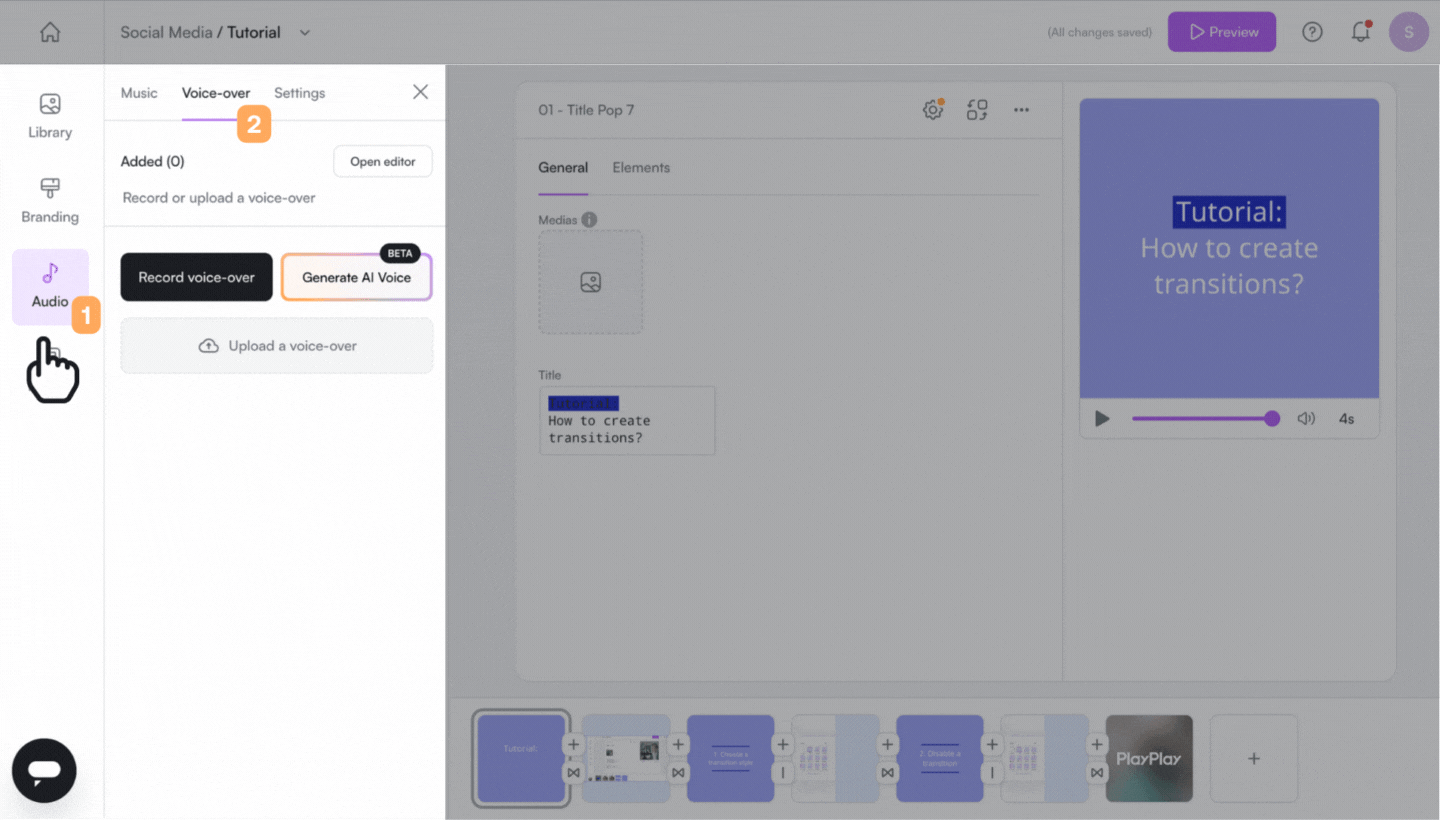 How do I turn my text into speech? PlayPlay