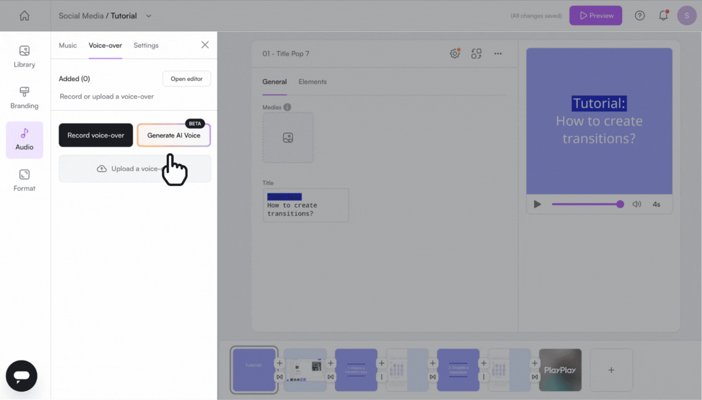 How do I turn my text into speech? PlayPlay