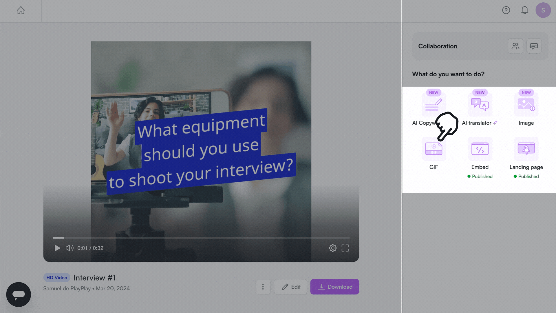How do I turn my PlayPlay video into a GIF? PlayPlay