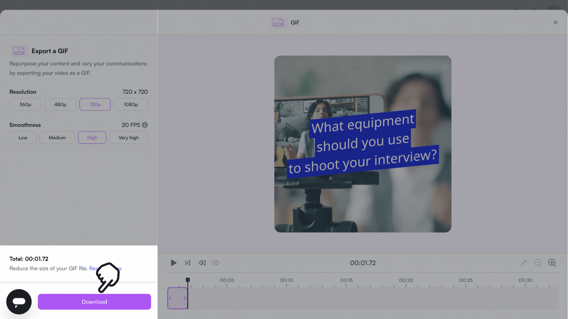 How do I turn my PlayPlay video into a GIF? PlayPlay